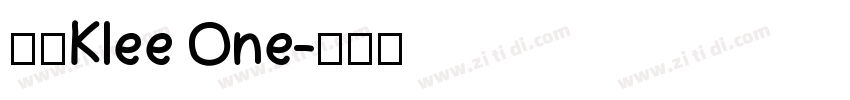 克利Klee One字体转换